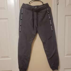 Hollister Men's Dark Gray Joggers with Logo Accents